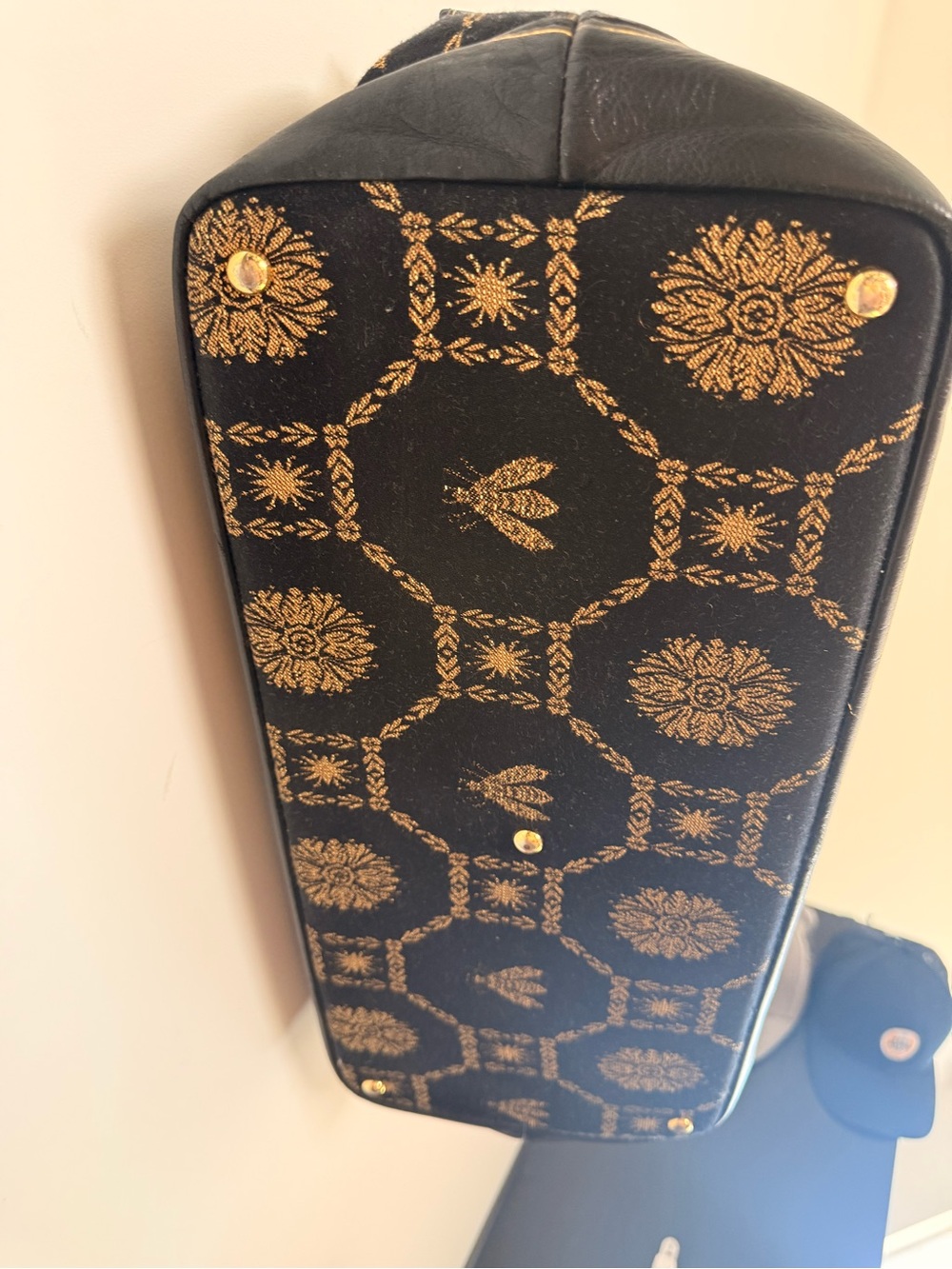 Black and Gold Weekend Bag- Longchamp Duffel - Picture 4 of 6
